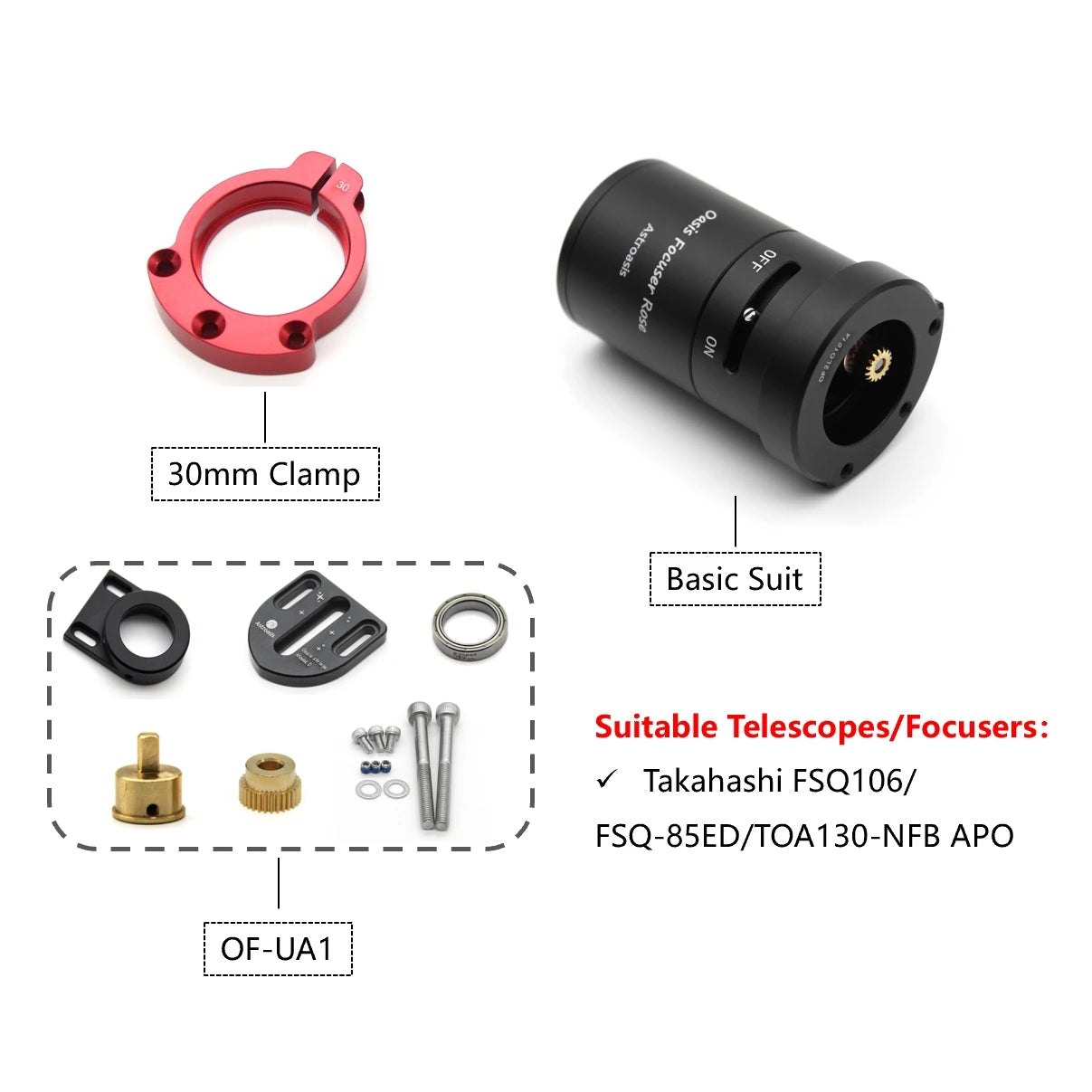 Oasis Focuser Rose - Installation with Universal Adapter