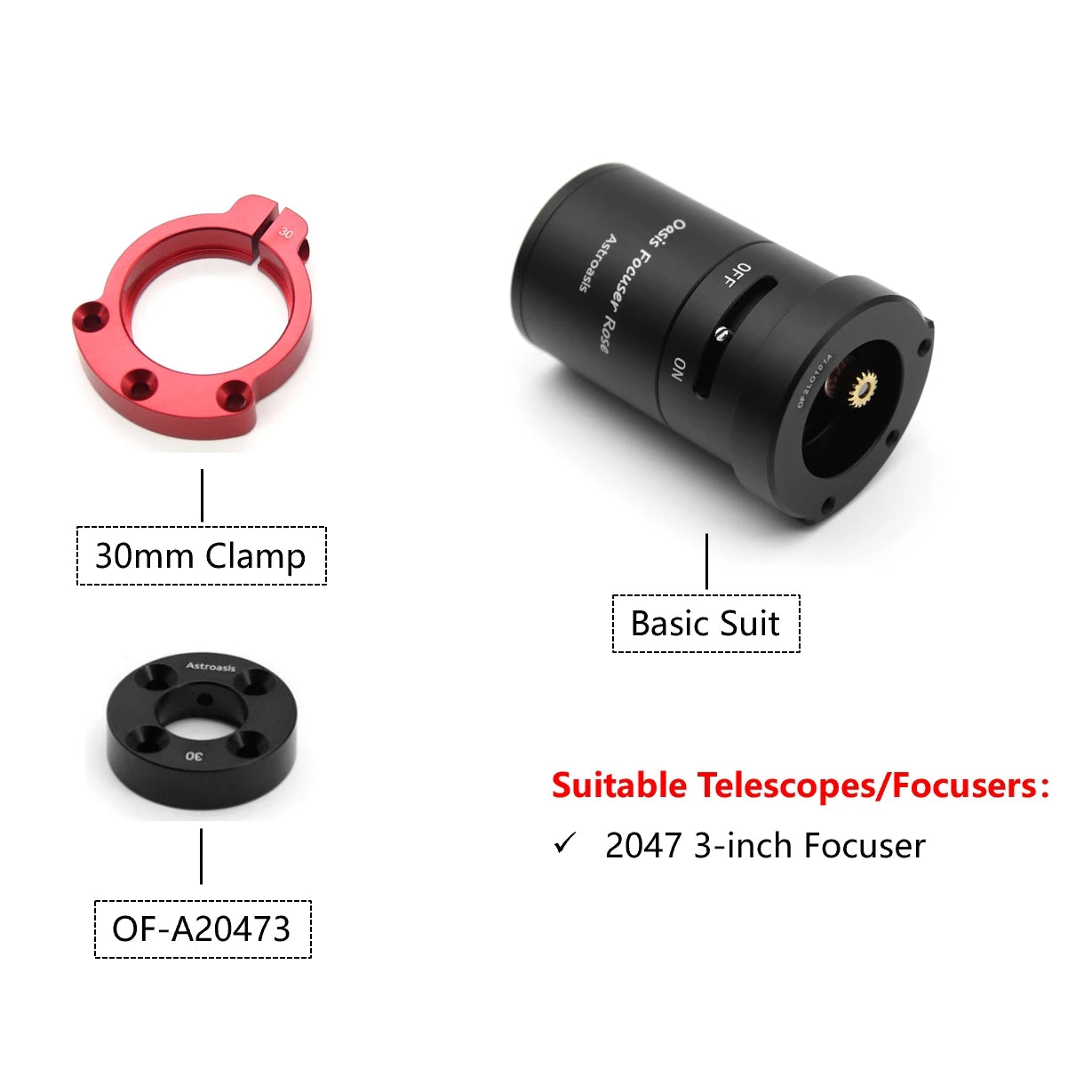 Oasis Focuser Rose - Installation with Dedicated Adapters