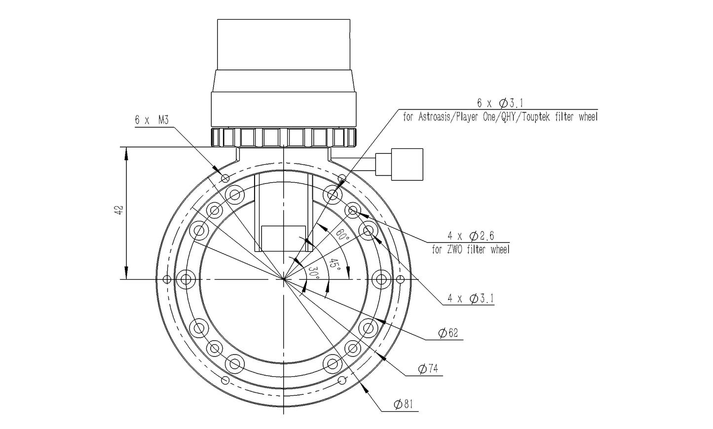 Astroasis Oasis OAG off-axis guider for astrophotograph