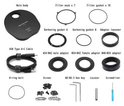 Astroasis 7x2"/9x36mm Electronic Filter Wheel
