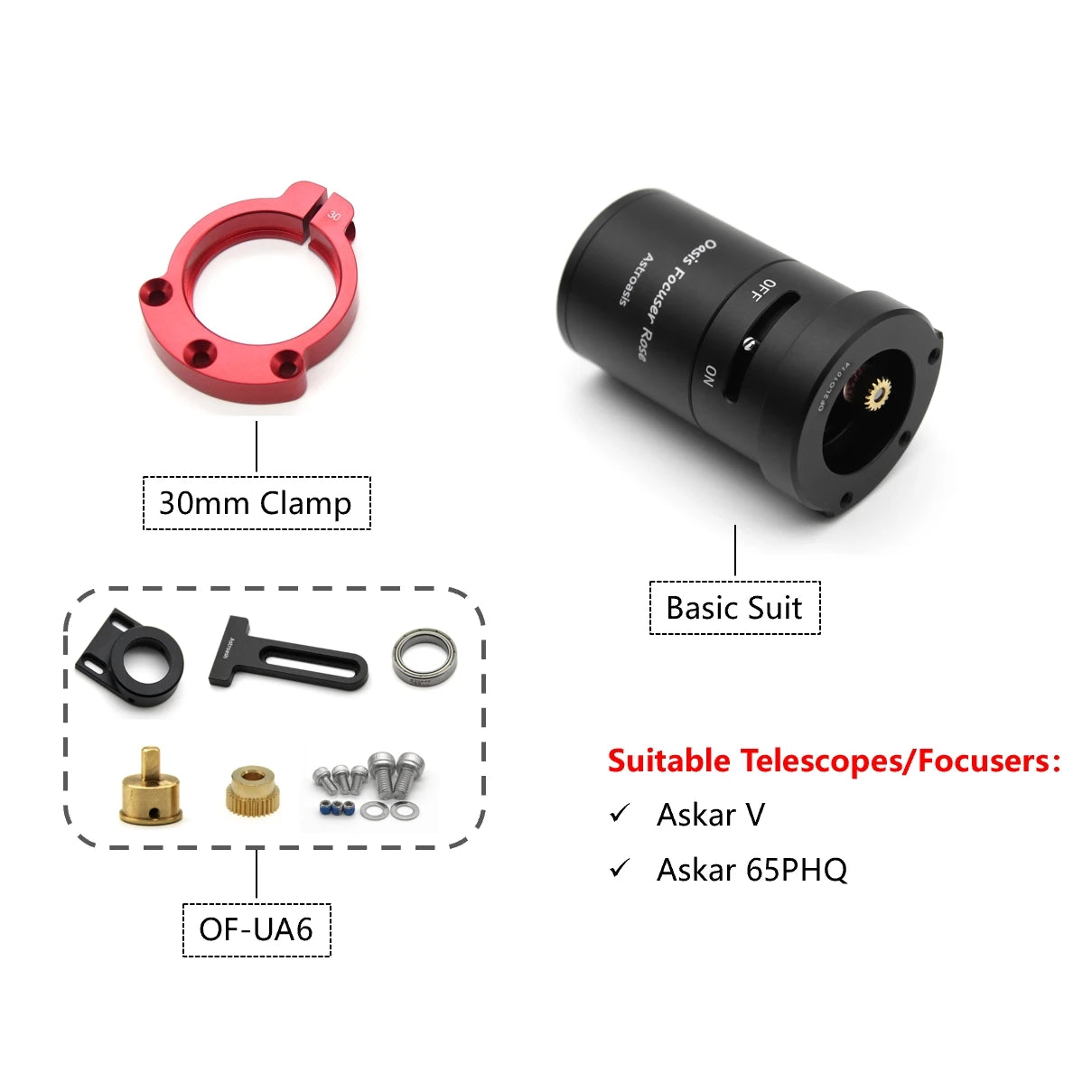 Oasis Focuser Rose - Installation with Universal Adapter
