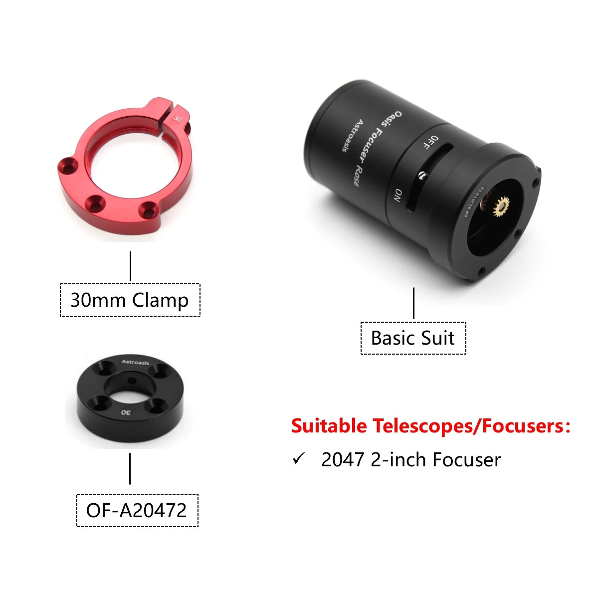 Oasis Focuser Rose - Installation with Dedicated Adapters