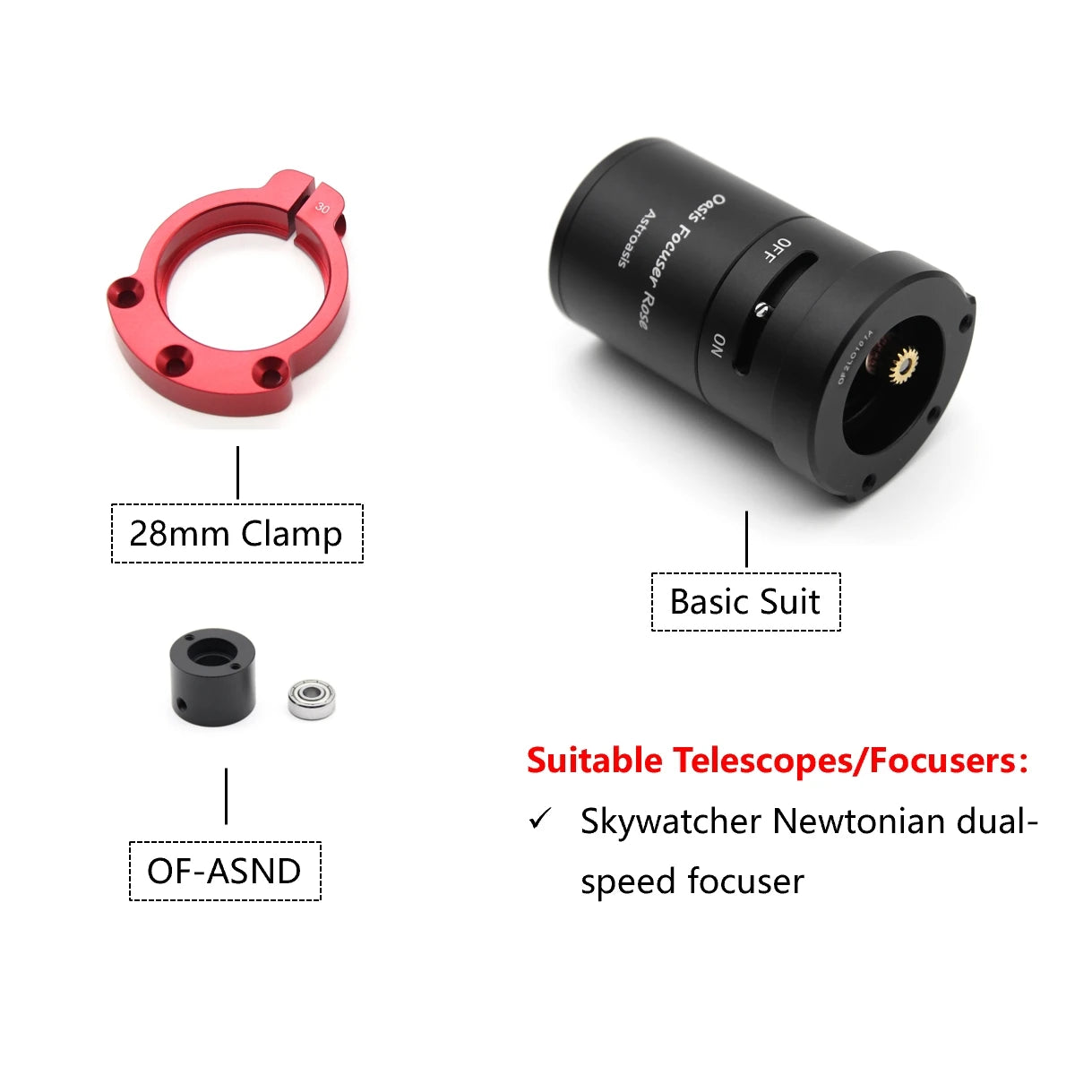 Oasis Focuser Rose - Installation with Dedicated Adapters
